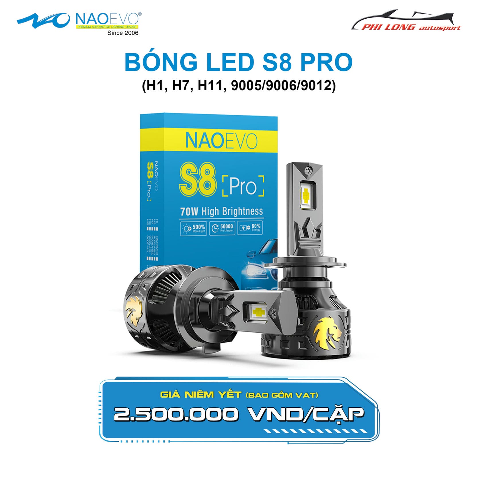 BONG LED S8 PRO 1 | Phi Long Auto