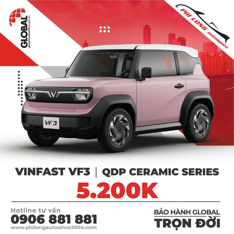 PHIM CÁCH NHIỆT GLOBAL VINFAST VF3 QDP CERAMIC SERIES